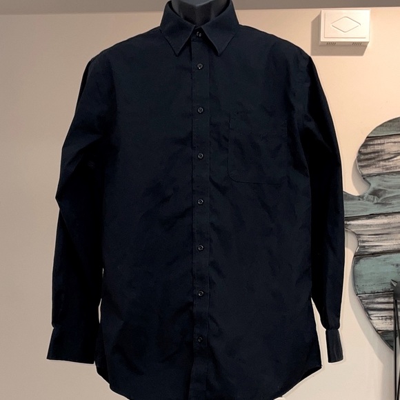 Jos. A Banks LS Black Button down Dress Shirt, Mens 16-33 - Picture 1 of 5